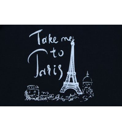 Tunika tamno plava sa pasicom - Take me to Paris