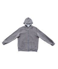 Jakna sa kapuljačom siva pajl - flis