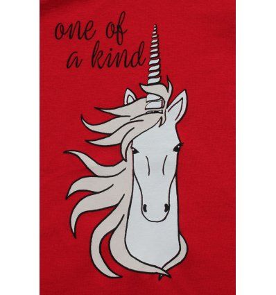 Majica uska crvena - Jednorog