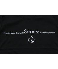 Majica uska crna - Sviđa mi se 2