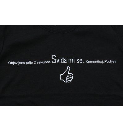 Majica uska crna - Sviđa mi se