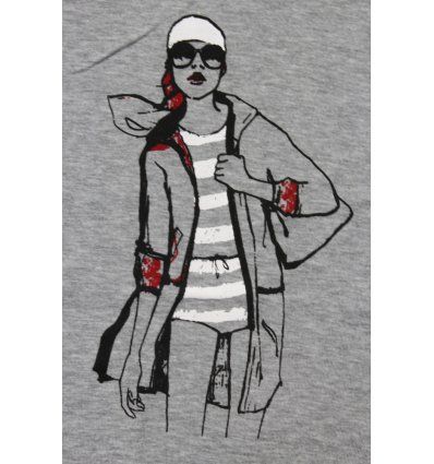 Majica uska svjetlo siva melanž - Cura