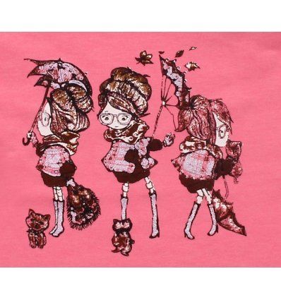 Majica uska boje marelice - Cure sa kišobranima