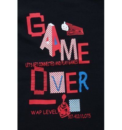 Majica tamno plava - Game over (crveno)