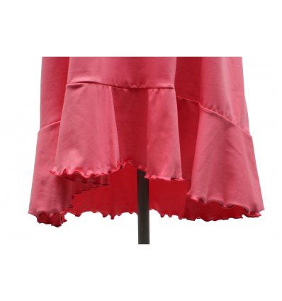 Haljina sa volanima boje marelice