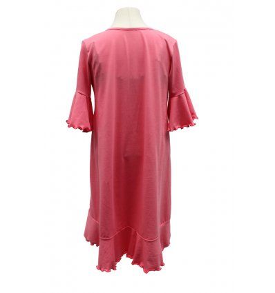 Haljina sa volanima boje marelice