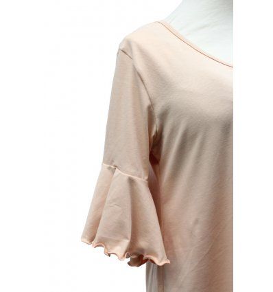 Haljina sa volanima boje šampanjca