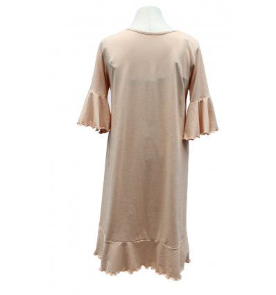 Haljina sa volanima boje šampanjca