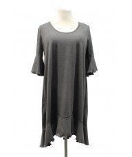 Haljina sa volanima siva melanž