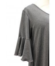 Haljina sa volanima siva melanž 2