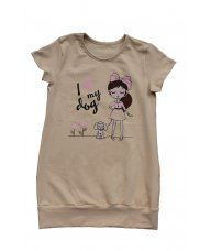 Tunika sa pasicom boje šampanjca - I love my dog