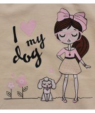 Tunika sa pasicom boje šampanjca - I love my dog 2