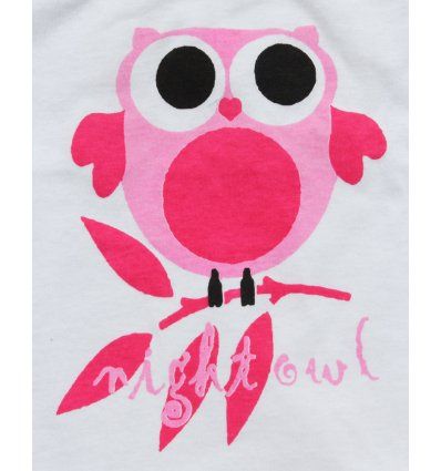 Pidžama bijela - pinky sova