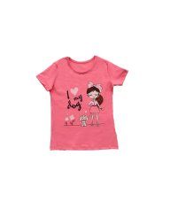 Majica boje breskve - I love my dog