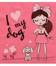 Majica boje breskve - I love my dog 2