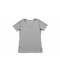 Majica kratkih rukava svijetlo siva - V izrez