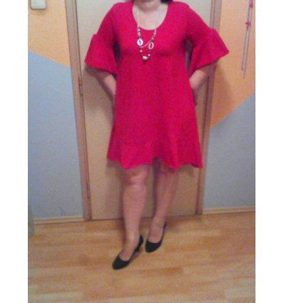 Haljina sa volanima crvena