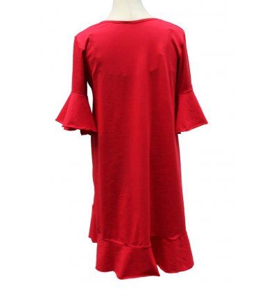 Haljina sa volanima crvena