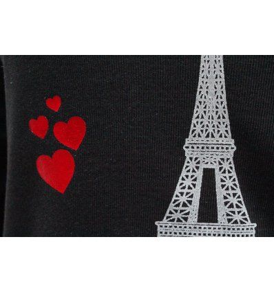 Majica crna - Left my heart in Paris