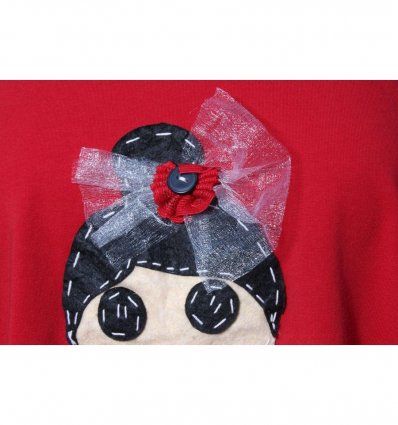 Tunika crvena sa pasicom - Lutkica - Karirana