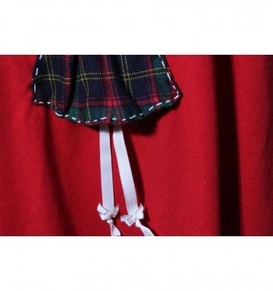 Tunika crvena sa pasicom - Lutkica - Karirana