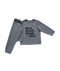 Pidžama svijetlo siva - Eat Sleep Game Repeat