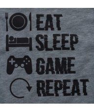 Pidžama svijetlo siva - Eat Sleep Game Repeat 2