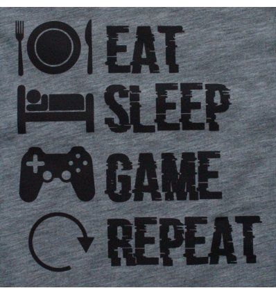 Pidžama svijetlo siva - Eat Sleep Game Repeat