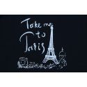 Tunika tamno plava sa pasicom - Take me to Paris
