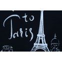 Tunika tamno plava sa pasicom - Take me to Paris