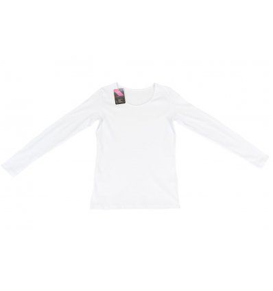 Djevojčice - Majice dugih rukava - Majica uska bijela