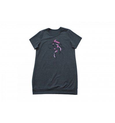 Djevojčice - Tunike - Tunika sa pasicom tamno siva melanž - Cura