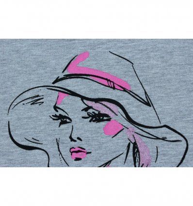 Tunika sa pasicom siva melanž - cura