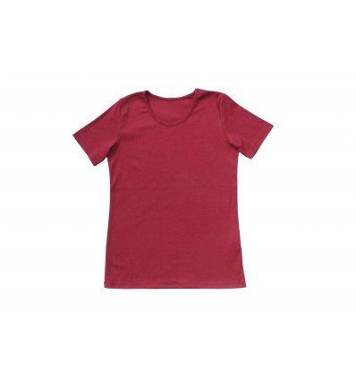 Žene - Majice kratkih rukava - Majica uska kratki rukav bordo