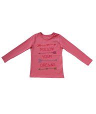 Majica dugih rukava boje marelice - Follow your dreams