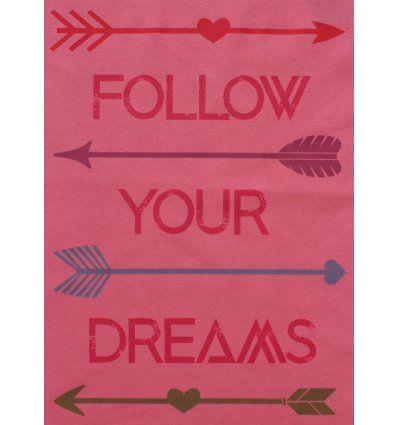 Majica dugih rukava boje marelice - Follow your dreams