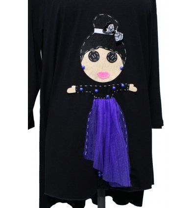 Tunika zvonasta sa lutkicom - Plavo ljubičasta