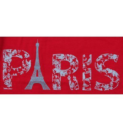 Majica crvena - kratkih rukava - Paris