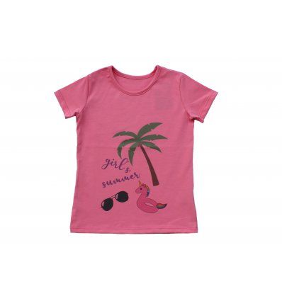 Djevojčice - Majice kratkih rukava - Majica boje marelice - kratkih rukava - Girl's summer
