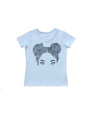 Majica bijela - kratkih rukava - Cura s kečkama