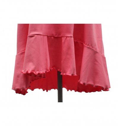 Haljina sa volanima boje marelice