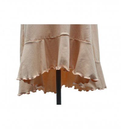 Haljina sa volanima boje šampanjca