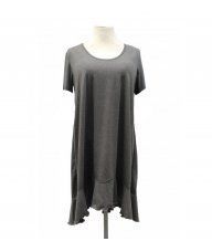 Haljina sa volanima siva melanž