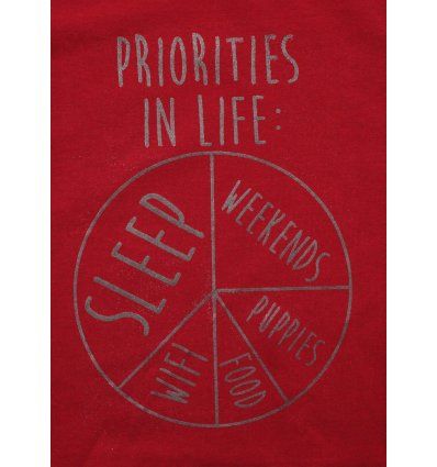 Pidžama bordo kratka - Priorities in life