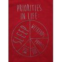 Pidžama bordo kratka - Priorities in life