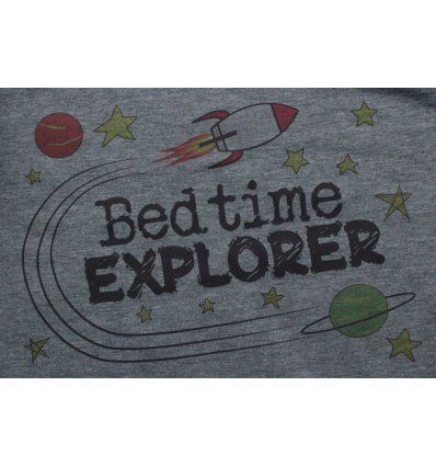 Pidžama tamno siva kratka - Bedtime Explorer