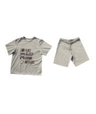 Pidžama svijetlo siva kratka - Eat Sleep Game Repeat