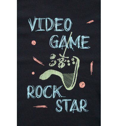 Majica tamno plava - Video game rock star