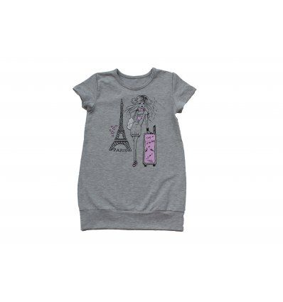 Djevojčice - Tunike - Tunika sa pasicom svijetlo siva - Paris