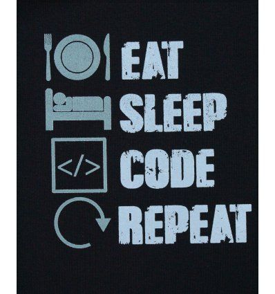 Majica crna - eat sleep code repeat